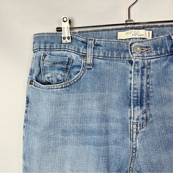 Levi's 515 Light Wash Y2K Bootcut Jeans 12 - Picture 3 of 4